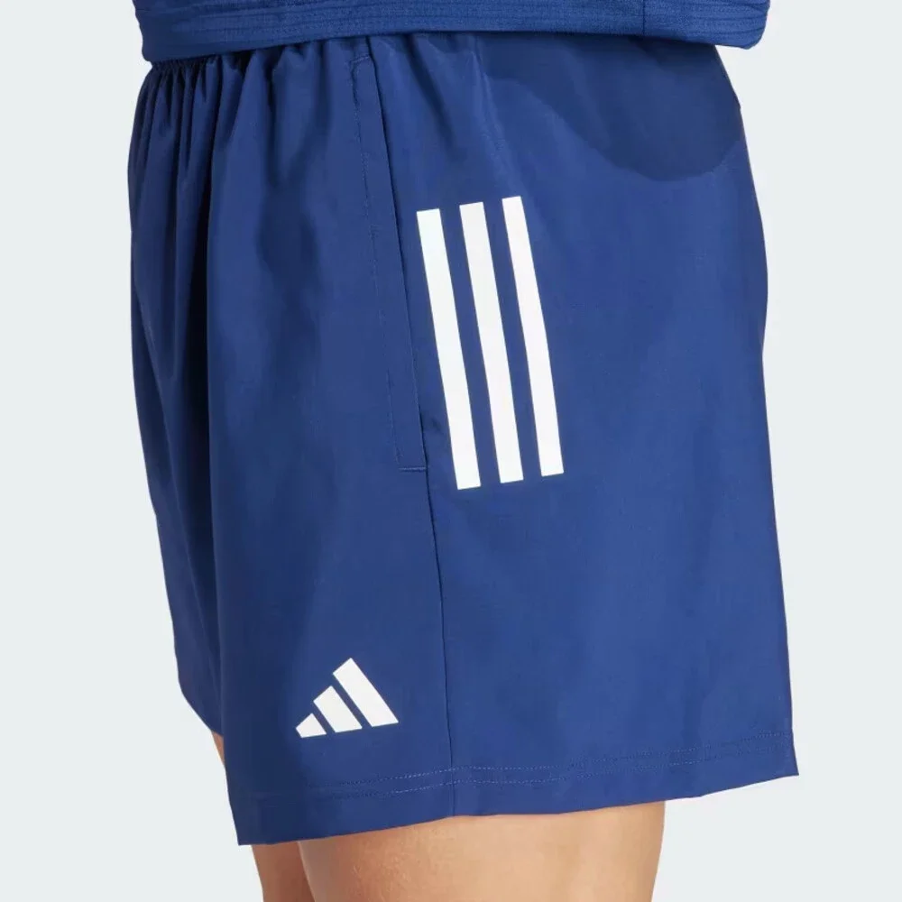 Adidas Own The Run IY0706 Shorts Mens MEDIU Blue Drawstring Waist Active APP2297